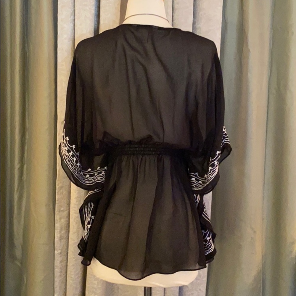 Fun & Flirt Sheer Top Black White - Picture 11 of 16